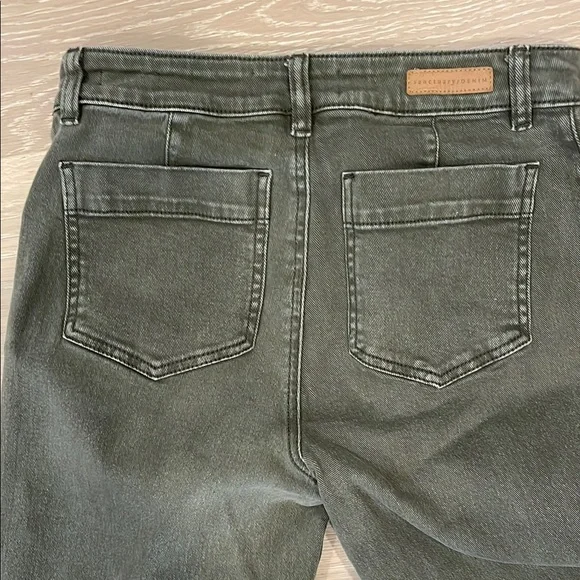 Sanctuary The Marine Olive Wide Leg Crop Jeans - Size 26 - Picture 9 of 9